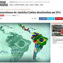 Las transacciones de Amrica Latina descienden un 29%